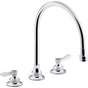 Kohler - Triton Bowe 1.5 gpm kitchen sink faucet with 9-5/16'' gooseneck spout, aerated flow and lever handles - Polished Chrome