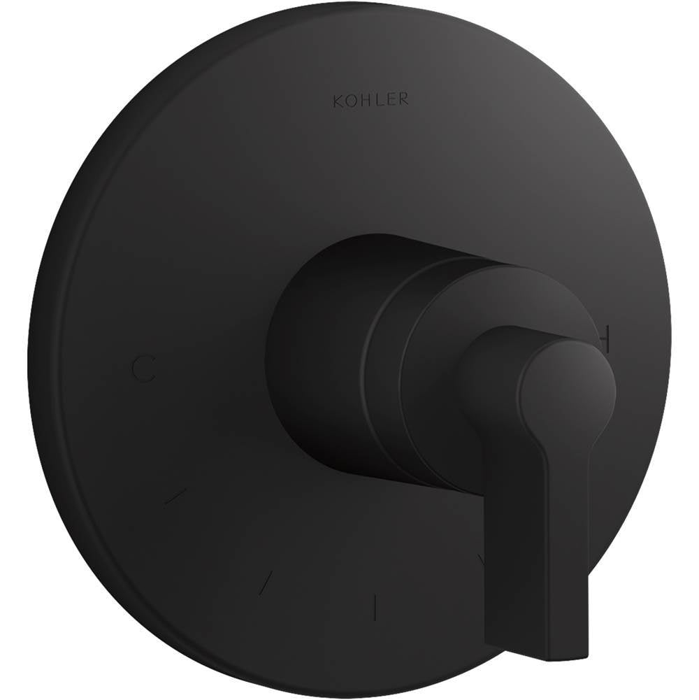 Kohler - Components MasterShower temperature control valve trim with Lever handle - Matte Black