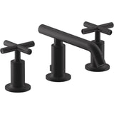 Kohler - Purist Widespread bathroom sink faucet with Cross handles, 1.2 gpm - Matte Black