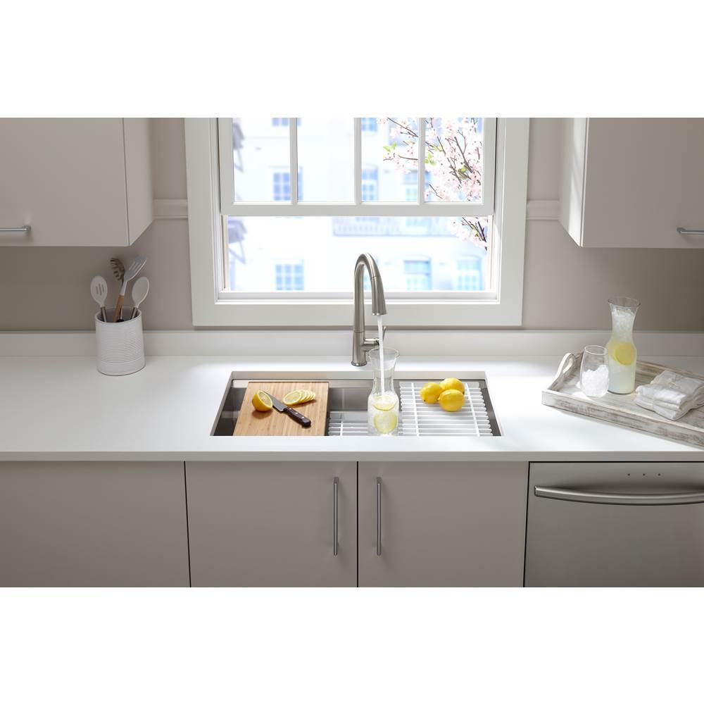 Prolific 29'' undermount single-bowl workstation kitchen sink