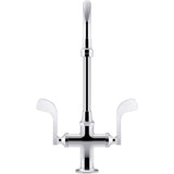 Triton Bowe 1.0 gpm monoblock gooseneck bathroom sink faucet with laminar flow and wristblade handles, drain not included