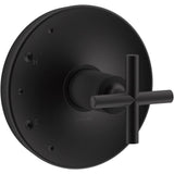 Kohler - Purist Rite-Temp shower trim kit with cross handle, without showerhead - Matte Black