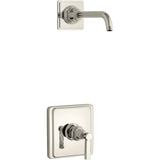 Kohler - Pinstripe Pure Rite-Temp shower trim kit with lever handle, without showerhead - Vibrant Polished Nickel