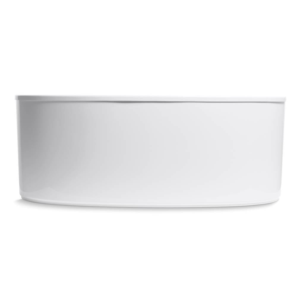 Sunstruck 60'' x 34'' freestanding bath with straight shroud