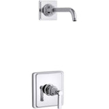 Kohler - Pinstripe Pure Rite-Temp shower trim kit with lever handle, without showerhead - Polished Chrome