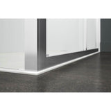 Aerie Bath screen, 56-15/16'' x 32'' W with 1/4'' thick Crystal Clear glass and square corner