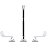 Triton Bowe 0.5 gpm widespread bathroom sink faucet with aerated flow, gooseneck spout and wristblade handles, drain not included