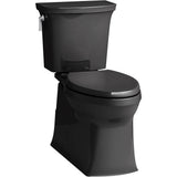 Kohler - Corbelle ContinuousClean XT two-piece elongated toilet with skirted trapway, 1.28 gpf - Black