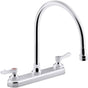 Kohler - Triton Bowe 1.8 gpm kitchen sink faucet with 9-5/16'' gooseneck spout, aerated flow and lever handles - Polished Chrome