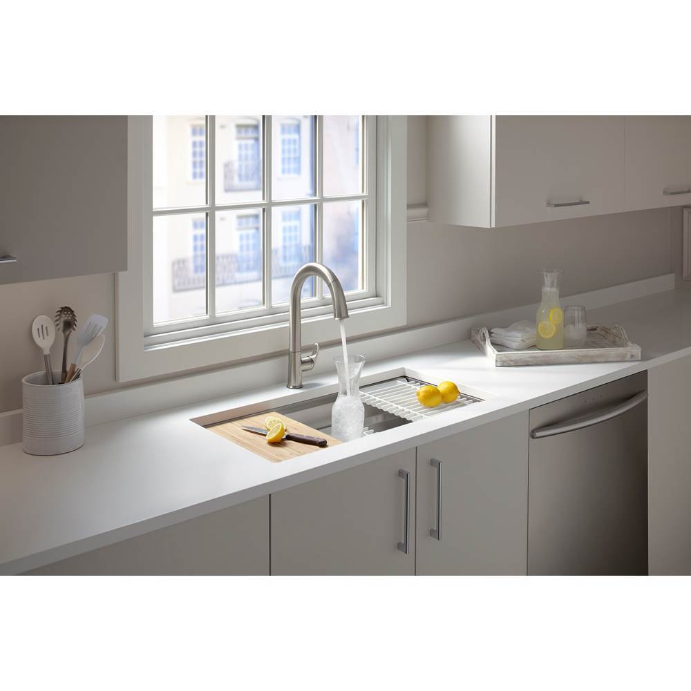 Prolific 29'' undermount single-bowl workstation kitchen sink