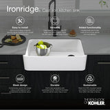 Ironridge 34'' undermount single-bowl farmhouse kitchen sink