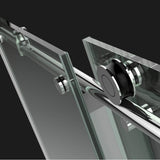 ComposedE Sliding shower door, 78'' H x 44-5/8 - 47-7/8'' W, with 3/8'' thick Crystal Clear glass