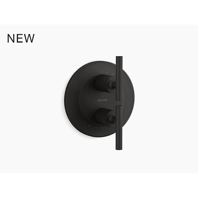 Kohler - Purist MasterShower temperature and volume control valve trim - Matte Black
