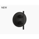 Kohler - Purist MasterShower temperature and volume control valve trim - Matte Black