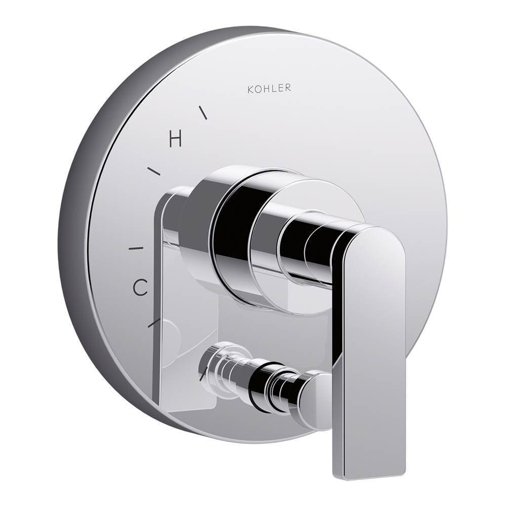 Kohler - Composed Rite-Temp valve trim with push-button diverter and lever handle - Polished Chrome