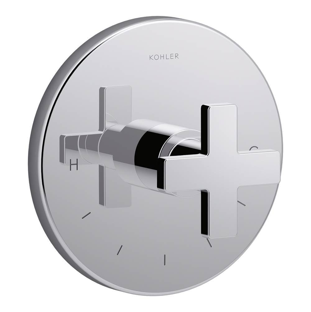 Kohler - Composed MasterShower temperature control valve trim with cross handle - Polished Chrome
