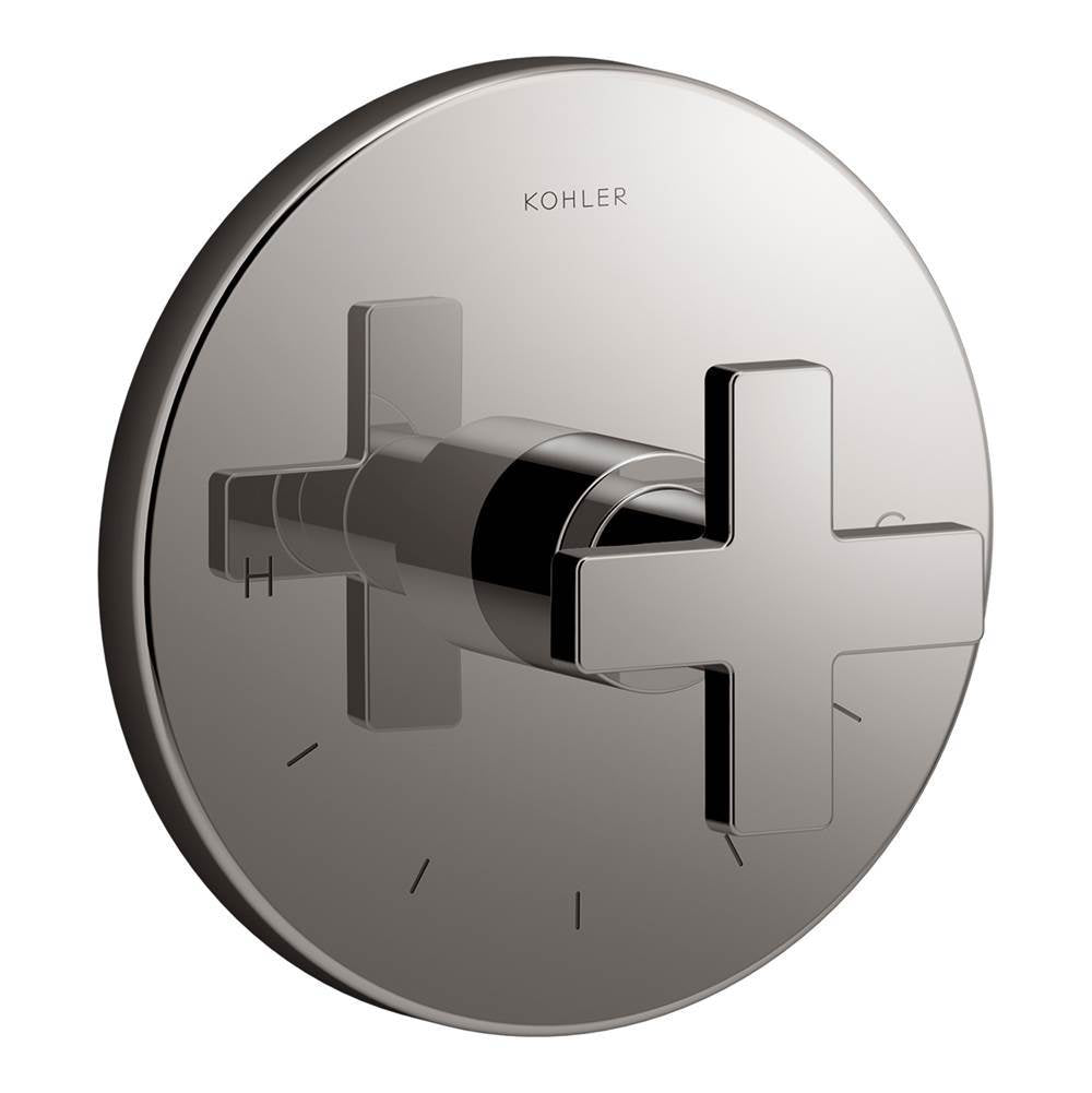 Kohler - Composed MasterShower temperature control valve trim with cross handle - Vibrant Titanium