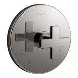 Kohler - Composed MasterShower temperature control valve trim with cross handle - Vibrant Titanium