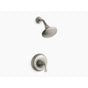 Kohler - Fort1/2 Rite-Temp shower trim kit, 2.5 gpm - Vibrant Brushed Nickel