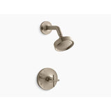 Kohler - Purist Rite-Temp shower trim kit with cross handle, 2.5 gpm - Vibrant Brushed Bronze