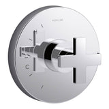 Kohler - Composed Rite-Temp valve trim with cross handle - Polished Chrome