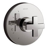 Kohler - Composed Rite-Temp valve trim with cross handle - Vibrant Titanium