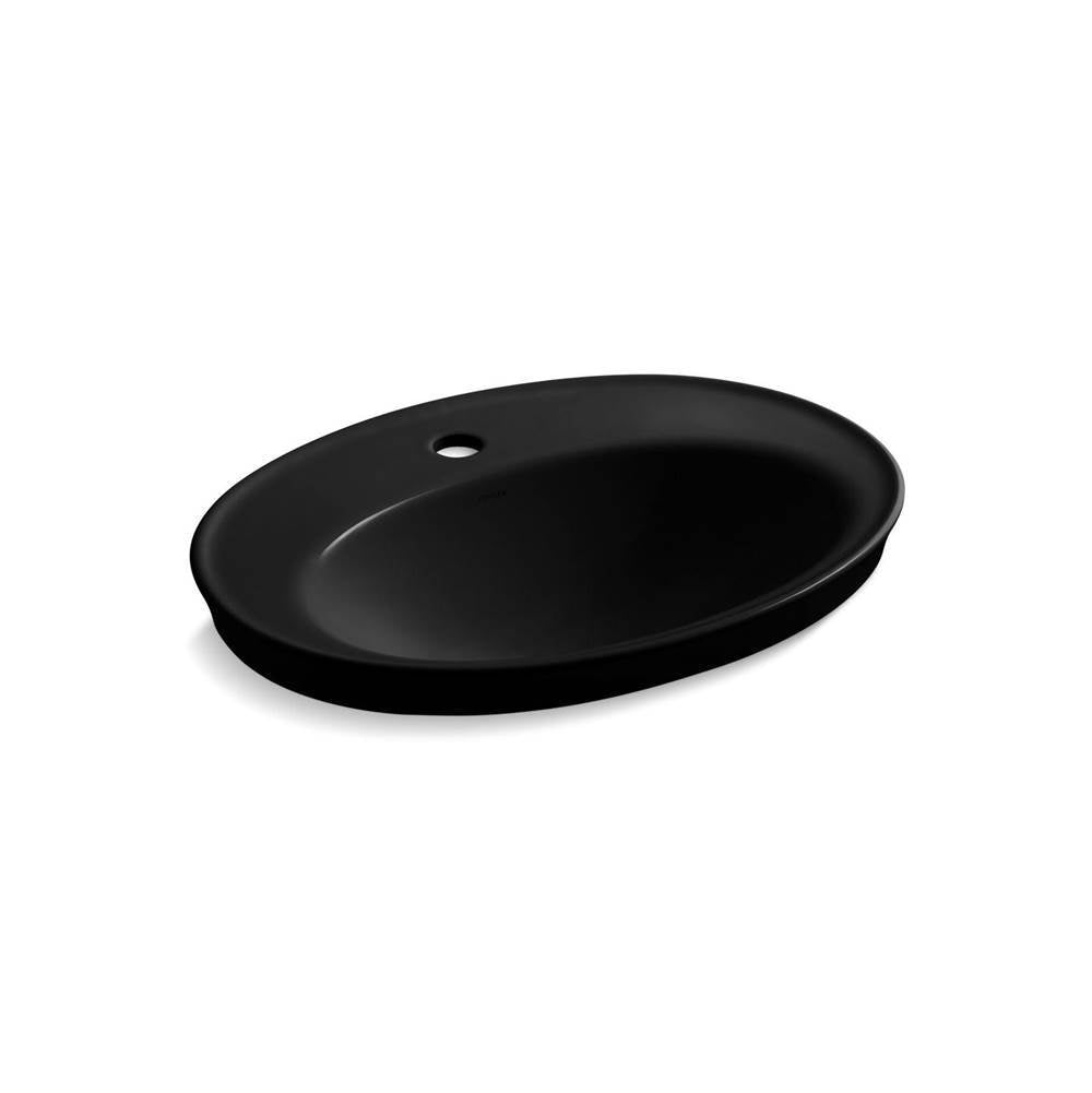 Kohler - Serif 22-1/4'' oval drop-in bathroom sink - Black