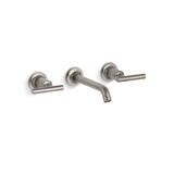 Kohler - Purist Wall-mount bathroom sink faucet trim with Lever handles, 1.2 gpm - Vibrant Brushed Nickel