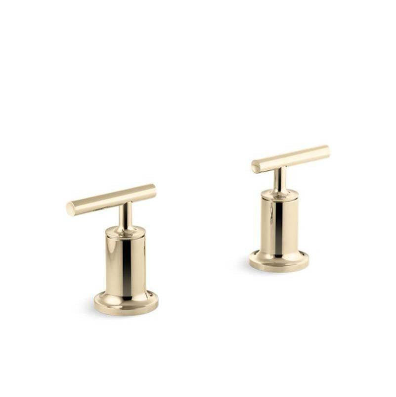 Kohler - Purist Deck- or wall-mount bath faucet handle trim with lever design - Vibrant French Gold