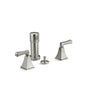 Kohler - Memoirs Stately Vertical spray bidet faucet with Deco lever handles - Vibrant Brushed Nickel