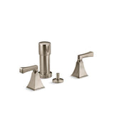 Kohler - Memoirs Stately Vertical spray bidet faucet with Deco lever handles - Vibrant Brushed Bronze
