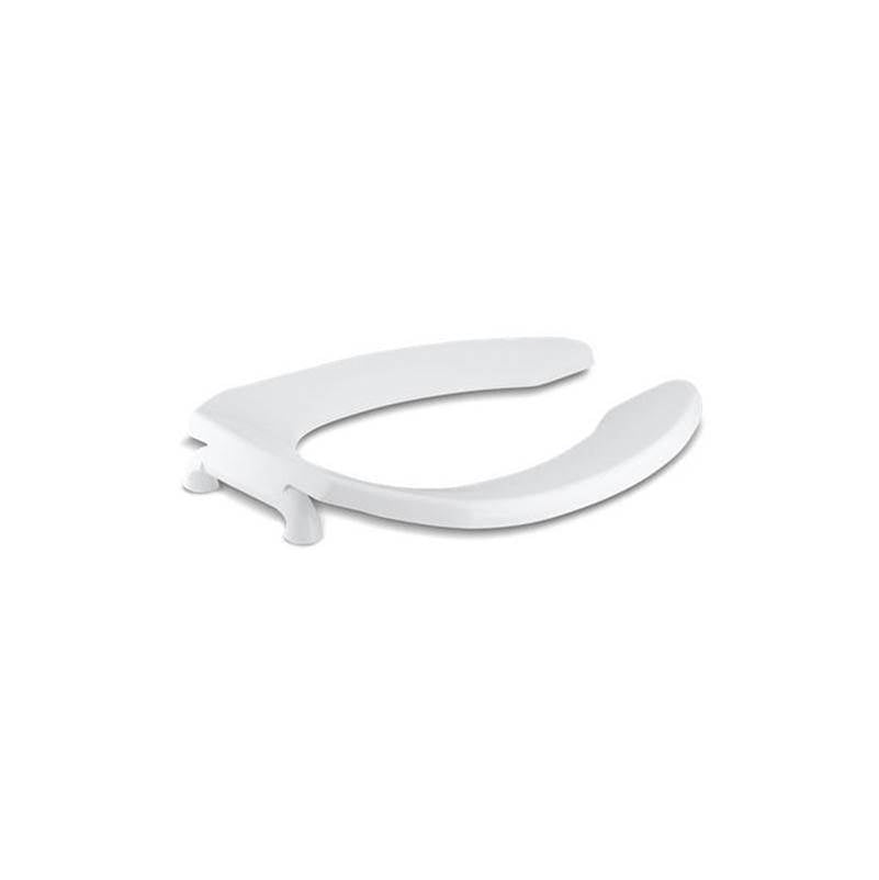 Kohler - LustraE Elongated toilet seat with self-sustaining check hinge - White