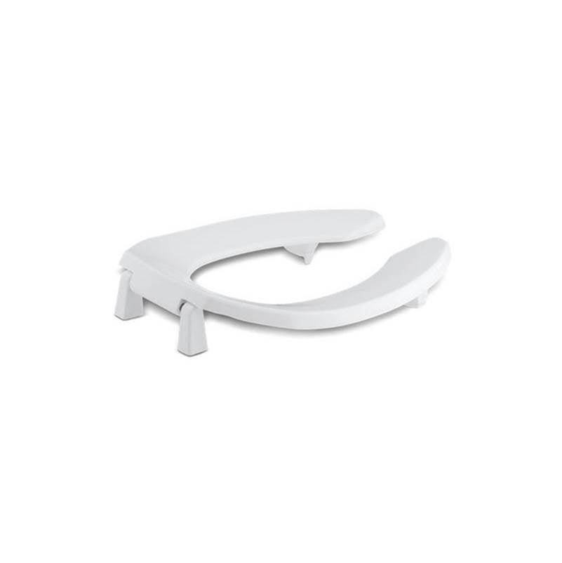 Kohler - LustraE Commercial elongated toilet seat with 1'' bumpers and antimicrobial agent - White