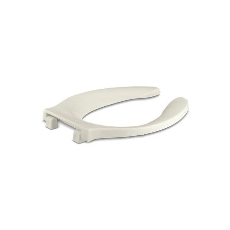 Kohler - Stronghold Elongated toilet seat with integrated handle and check hinge - Biscuit