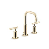 Kohler - Purist Widespread bathroom sink faucet with Lever handles, 1.2 gpm - Vibrant French Gold
