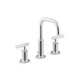 Kohler - Purist Widespread bathroom sink faucet with Lever handles, 1.2 gpm - Polished Chrome