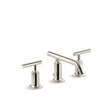 Kohler - Purist Widespread bathroom sink faucet with Lever handles, 1.2 gpm - Vibrant Polished Nickel