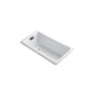 Kohler - Tea-for-Two 60'' x 32'' drop-in Heated BubbleMassageE air bath - White