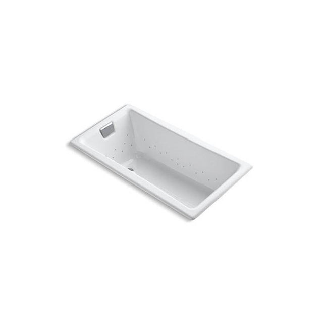 Kohler - Tea-for-Two 60'' x 32'' drop-in Heated BubbleMassageE air bath - White