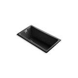 Kohler - Tea-for-Two 60'' x 32'' drop-in Heated BubbleMassageE air bath - Black