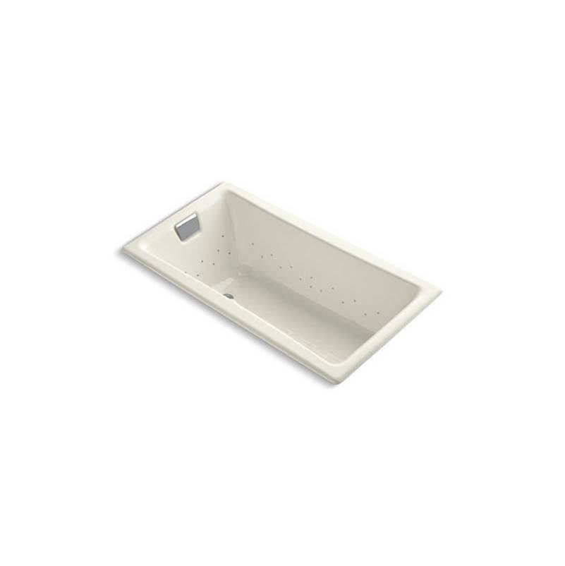 Kohler - Tea-for-Two 60'' x 32'' drop-in Heated BubbleMassageE air bath - Biscuit