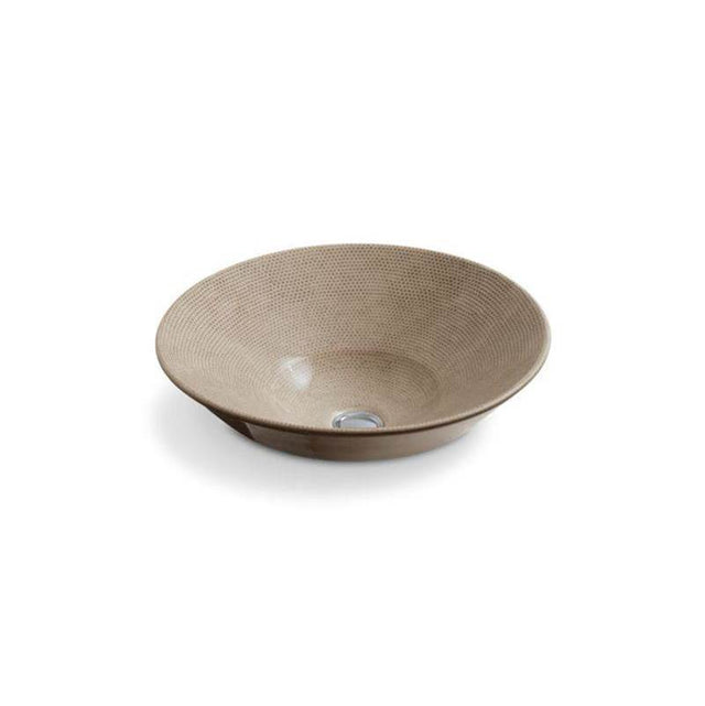 Kohler - Conical Bell 16-1/4'' round vessel bathroom sink, no overflow - Boucle Tweed