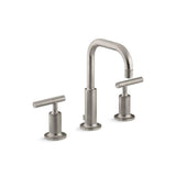 Kohler - Purist Widespread bathroom sink faucet with Lever handles, 1.2 gpm - Vibrant Brushed Nickel