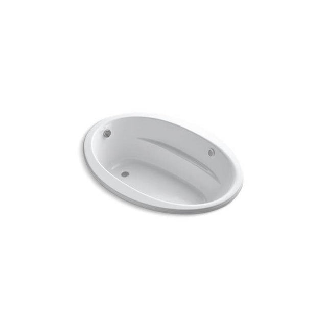 Kohler - Sunward 60'' x 42'' drop-in Heated BubbleMassageE air bath with Bask heated surface - White