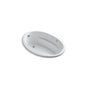 Kohler - Sunward 60'' x 42'' drop-in Heated BubbleMassageE air bath with Bask heated surface - White