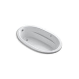 Kohler - Sunward 72'' x 42'' drop-in Heated BubbleMassageE air bath - White