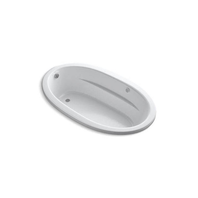 Kohler - Sunward 72'' x 42'' drop-in Heated BubbleMassageE air bath - White