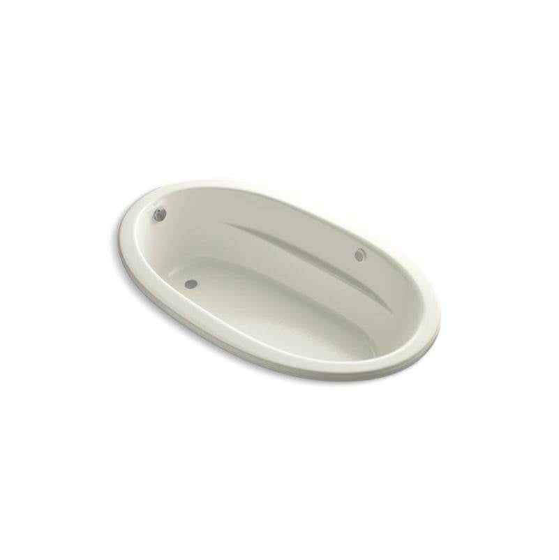 Kohler - Sunward 72'' x 42'' drop-in Heated BubbleMassageE air bath - Biscuit