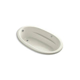 Kohler - Sunward 72'' x 42'' drop-in Heated BubbleMassageE air bath - Biscuit