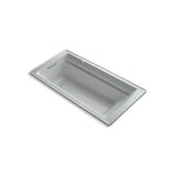 Kohler - Archer 72'' x 36'' drop-in Heated BubbleMassageE air bath with Bask heated surface - Ice Grey